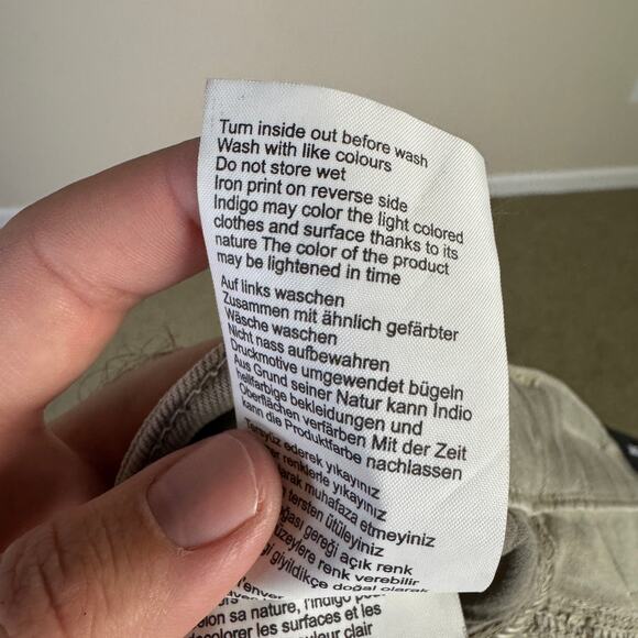 Mavi Jake Slim Leg Beige Denim Jeans US Men's 33x34 - Picture 8 of 9